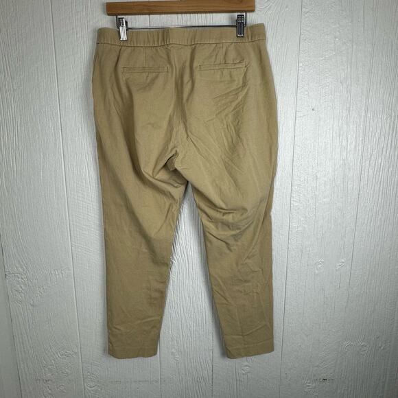 J. Jill Premium Bi-Stretch Ponte Knit Tapered Ankle Pants Size 14 Tan Khaki - Picture 7 of 9